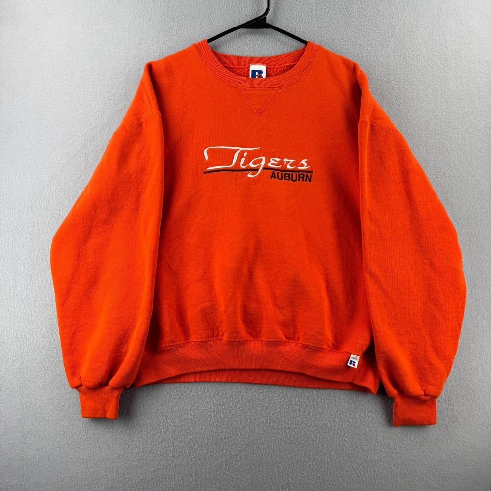 Vintage Auburn Tiger Sweatshirt Mens Large 90s Russell Athletic Crewneck Alabama